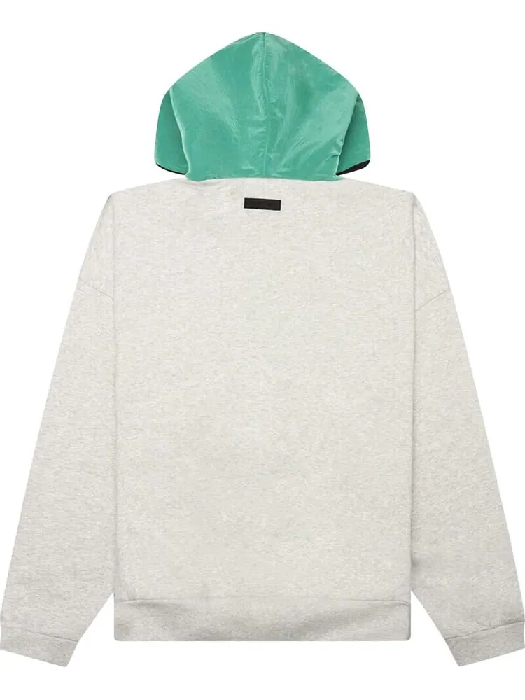 Худи Fear of God Essentials Light Heather Grey/Mint Leaf — изображение 2 из 2, серый