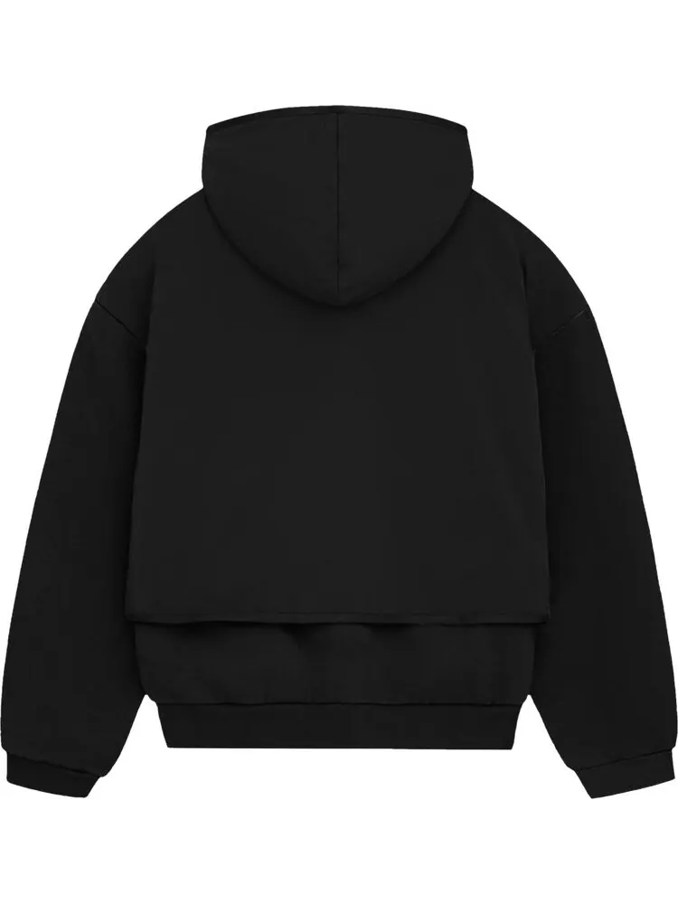 Свитер Fear of God Essentials Nylon Fleece Hooded 'Jet Black/Jet Black' — изображение 2 из 2, черный
