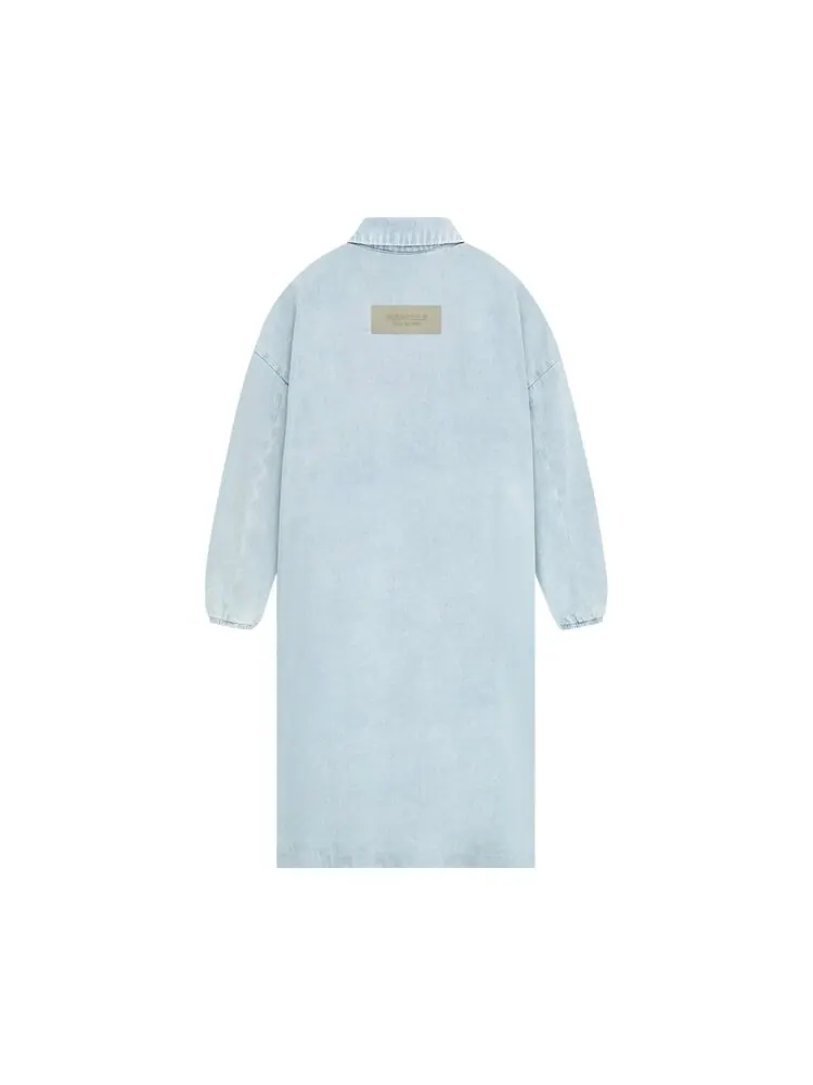 Пальто Fear of God Essentials Car Coat — изображение 2 из 2, светлый джинсовый синий