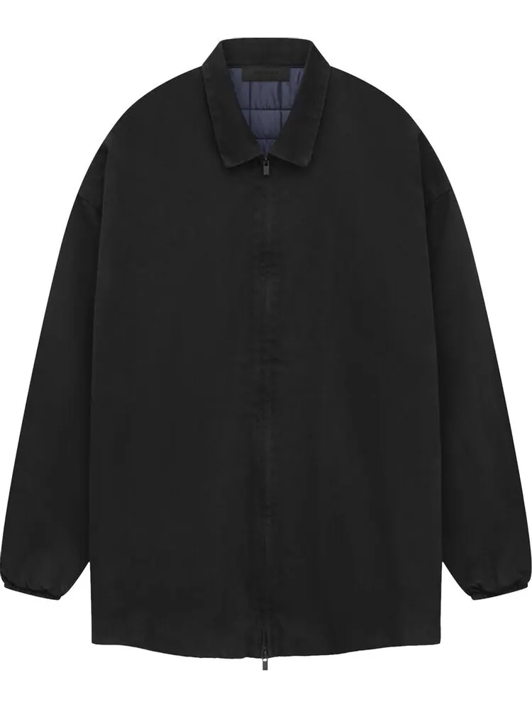 Куртка Fear of God Essentials Denim Filled Shirt 'Overdye Black Denim'