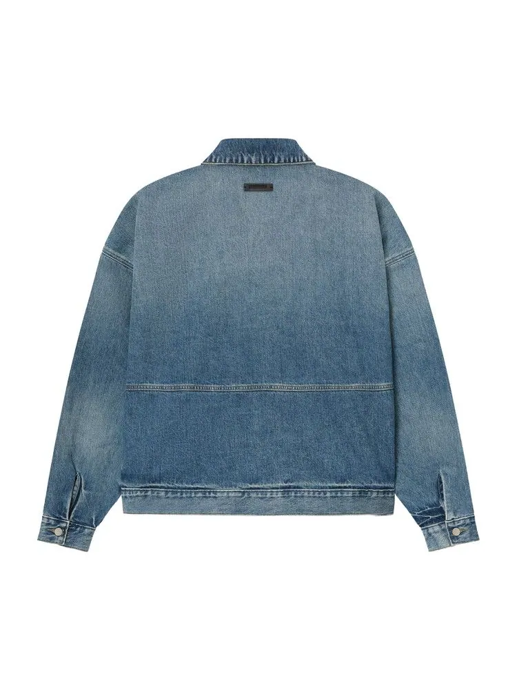 Куртка Fear of God Essentials Denim Trucker Jacket — изображение 2 из 2, классический синий