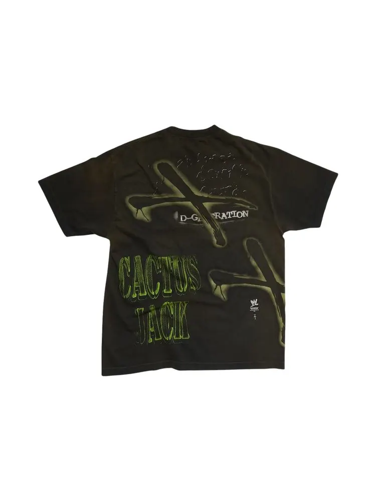 Футболка Cactus Jack by Travis Scott x WWE Two Words T-Shirt DX 'Black' — изображение 2 из 2, черный