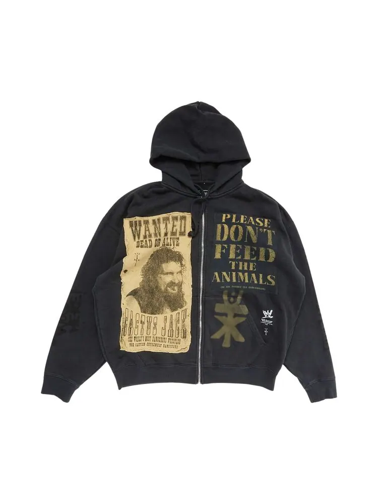 Худи Cactus Jack by Travis Scott x WWE Double Cactus Jack Full-Zip Hoodie Mick Foley 'Black'