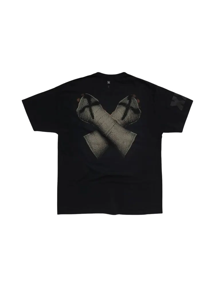 Футболка Cactus Jack by Travis Scott x WWE Straight Edge T-Shirt CM Punk 'Black' — изображение 2 из 2, черный