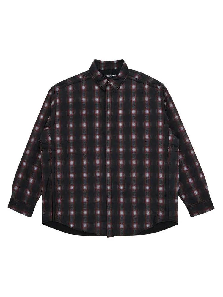 Рубашка Y/Project Velcro Padded Overshirt — серый
