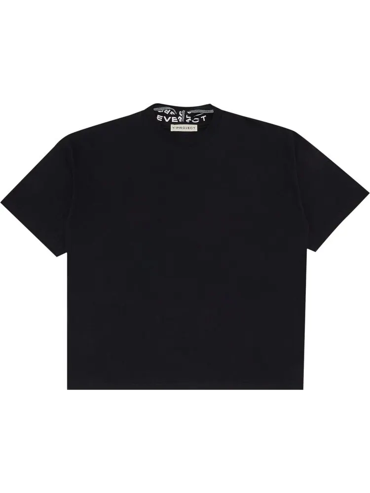 Футболка Y/Project Evergreen Triple Collar  'Vintage Black' — черный