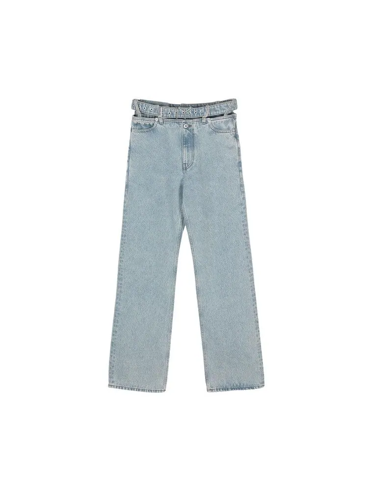 Джинсы Y/Project Evergreen Y Belt Jeans — синий