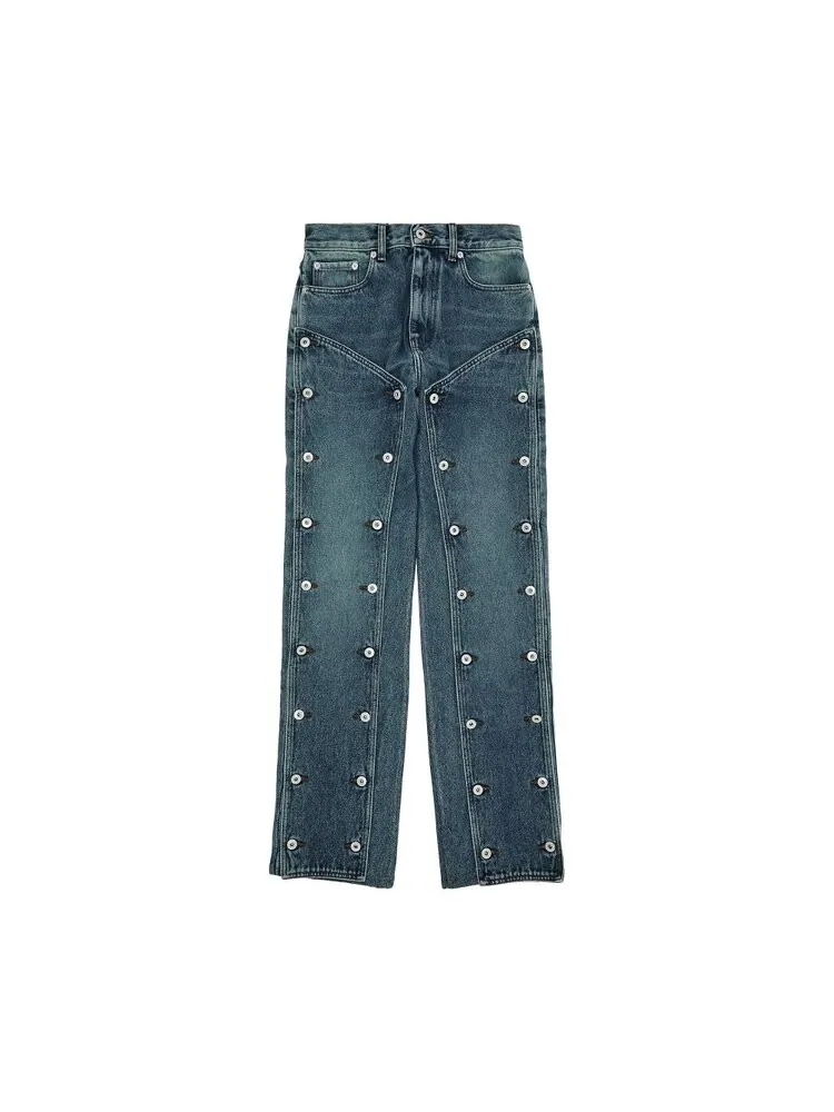 Джинсы Y/Project Evergreen Snap Off Jeans — синий
