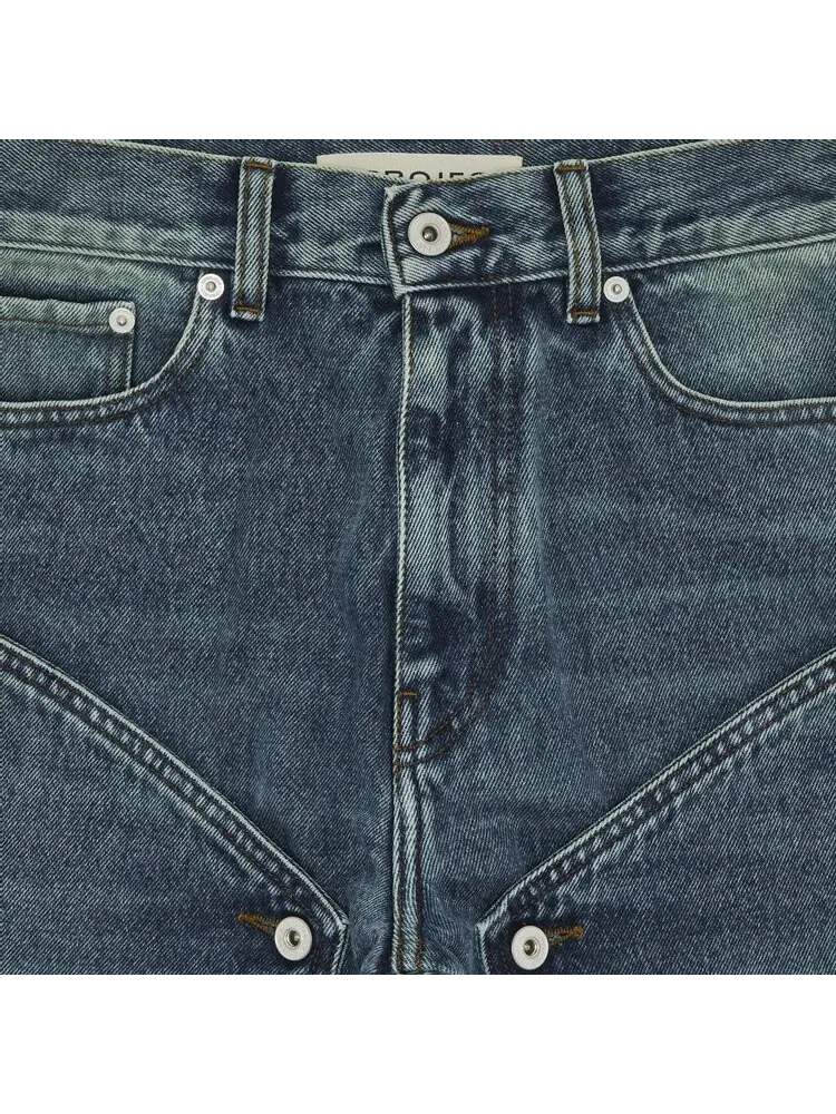 Джинсы Y/Project Evergreen Snap Off Jeans — изображение 3 из 3, синий