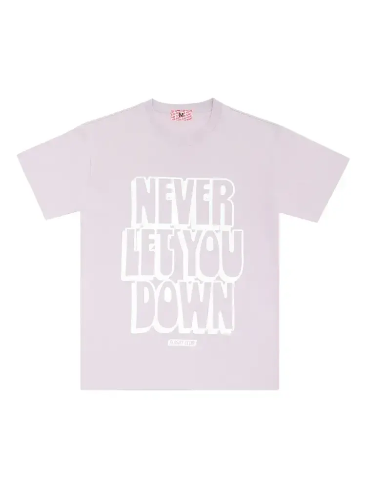 Футболка Flight Club Never Let You Down — изображение 1 из 3, фиолетовый/белый