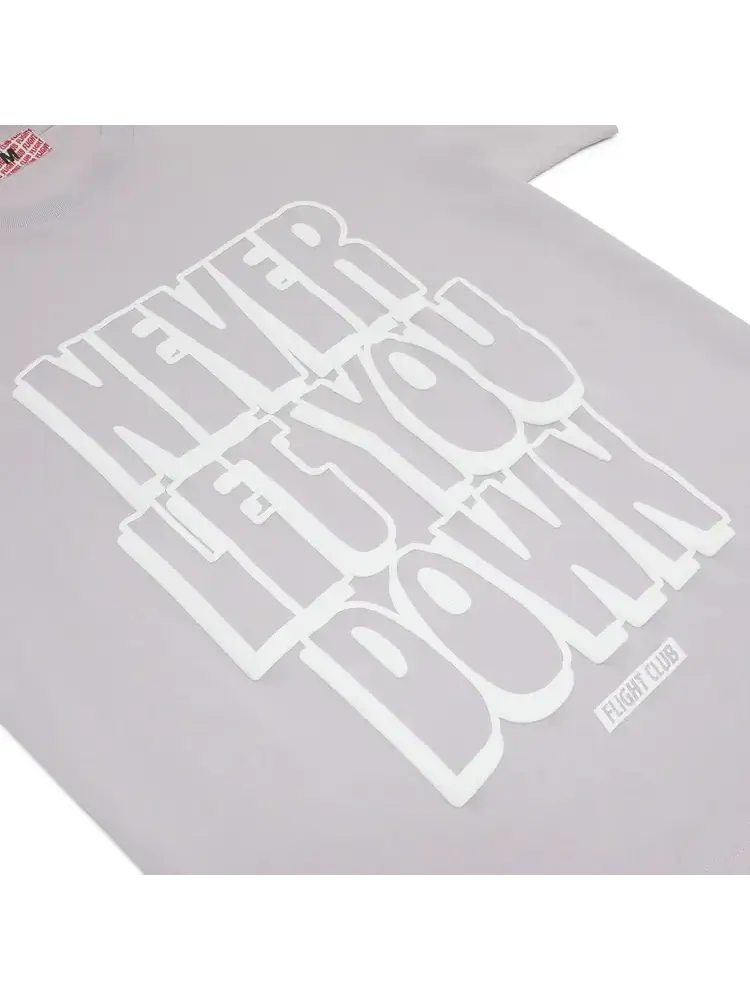 Футболка Flight Club Never Let You Down — изображение 3 из 3, фиолетовый/белый