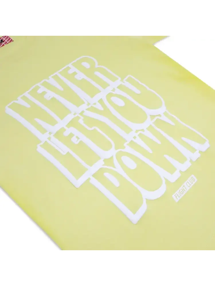 Футболка Flight Club Never Let You Down — изображение 3 из 3, желтый/белый