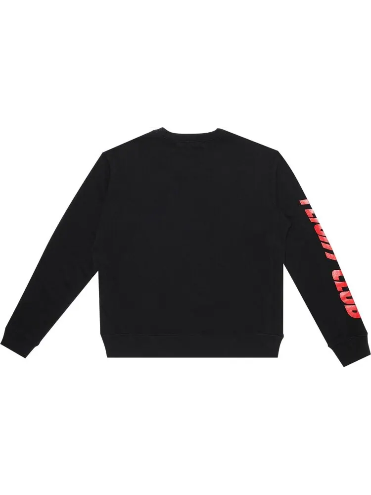 Толстовка Flight Club Oversized Logo Crewneck 'Black' — изображение 2 из 3, черный