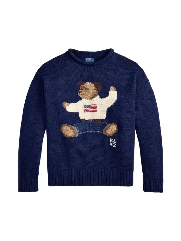 Свитер с длинными рукавами Polo Ralph Lauren Bear — изображение 1 из 1, синий