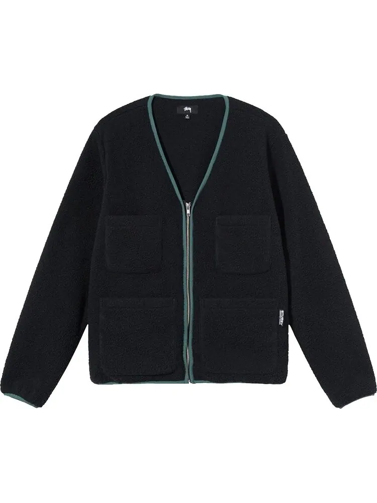 Кардиган Stussy Polar Fleece Cardigan 'Black'