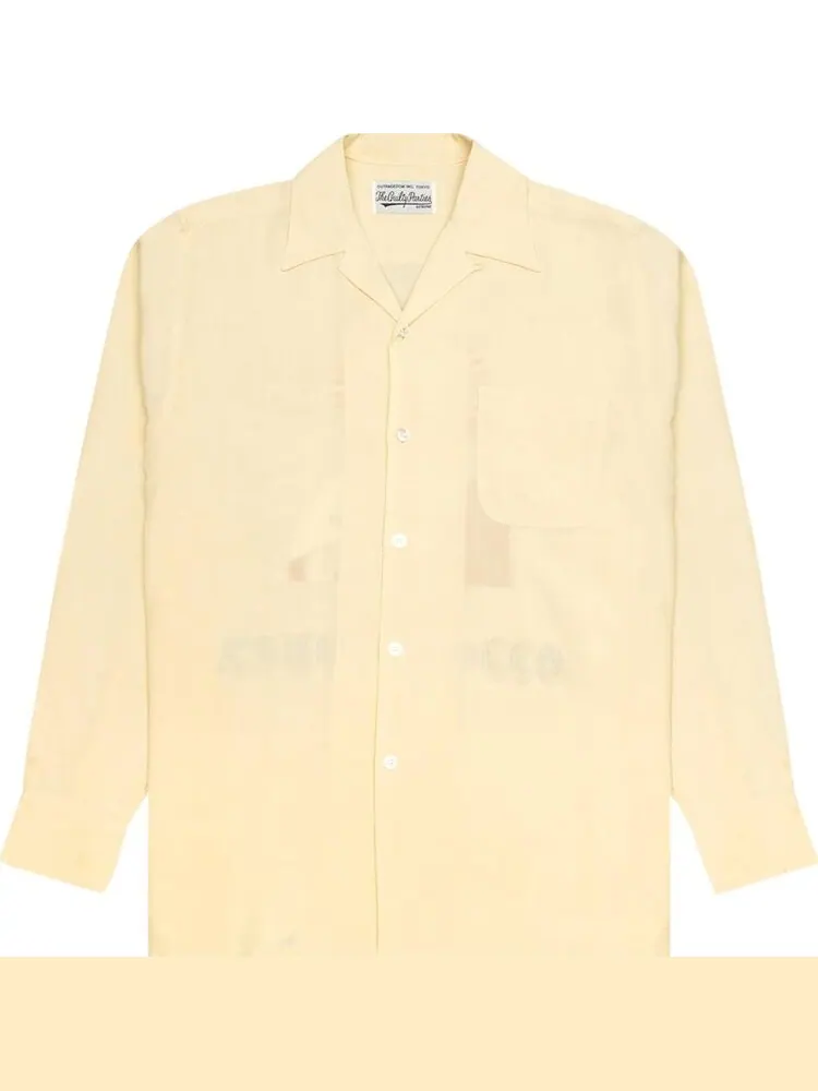 Рубашка Wacko Maria Long-Sleeve 50's Shirt Type-3 'Yellow' — желтый