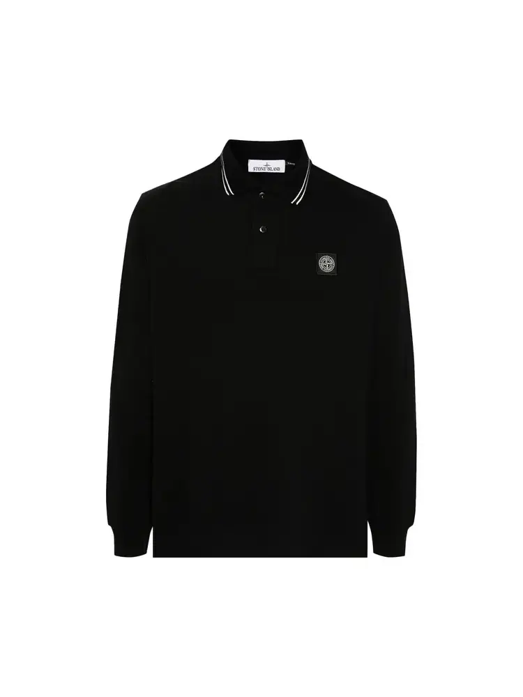Поло с коротким рукавом Stone Island — черный