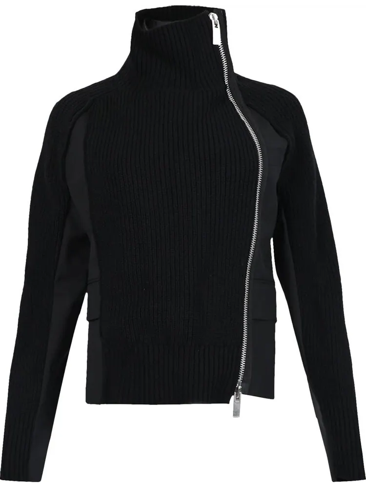 Куртка Sacai Suiting Knit Jacket 'Black' — изображение 1 из 1, черный