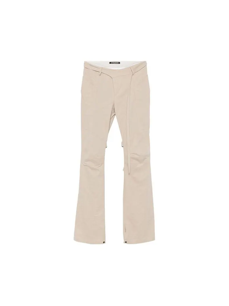 Брюки Ottolinger Deconstructed Flared Chino Pants Beige
