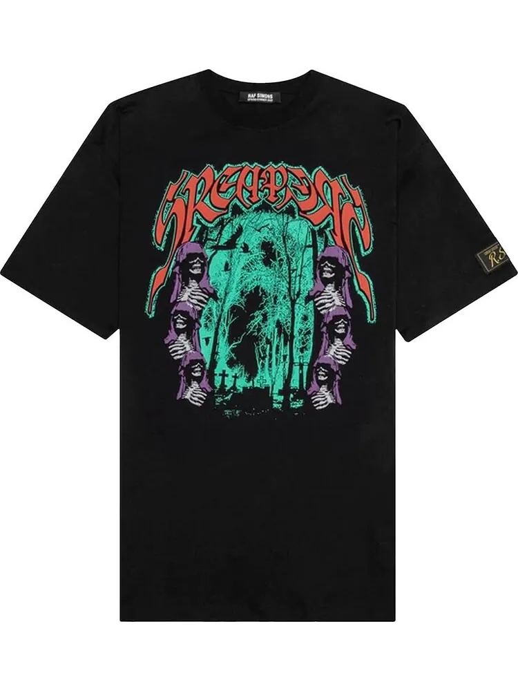 Футболка Raf Simons Sreapers Big Fit T-Shirt 'Black' — черный