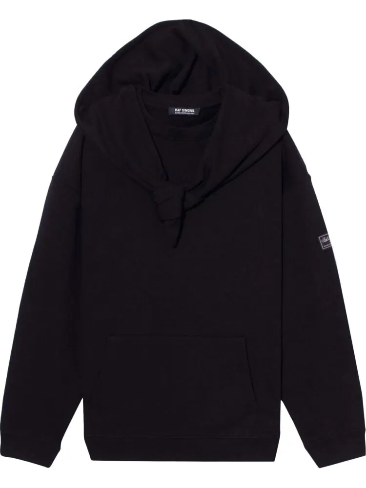 Худи Raf Simons Knot Hood Regular Fit Hoodie 'Black' — черный