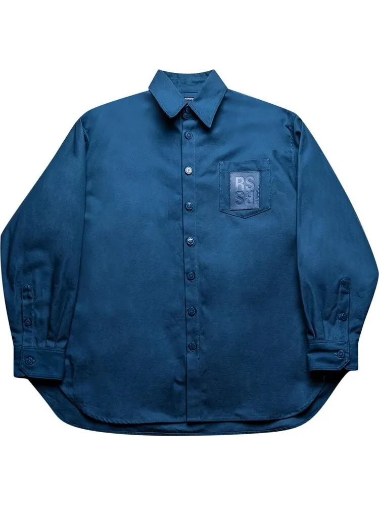 Рубашка Raf Simons Oversized RS Shirt 'Blue' — синий