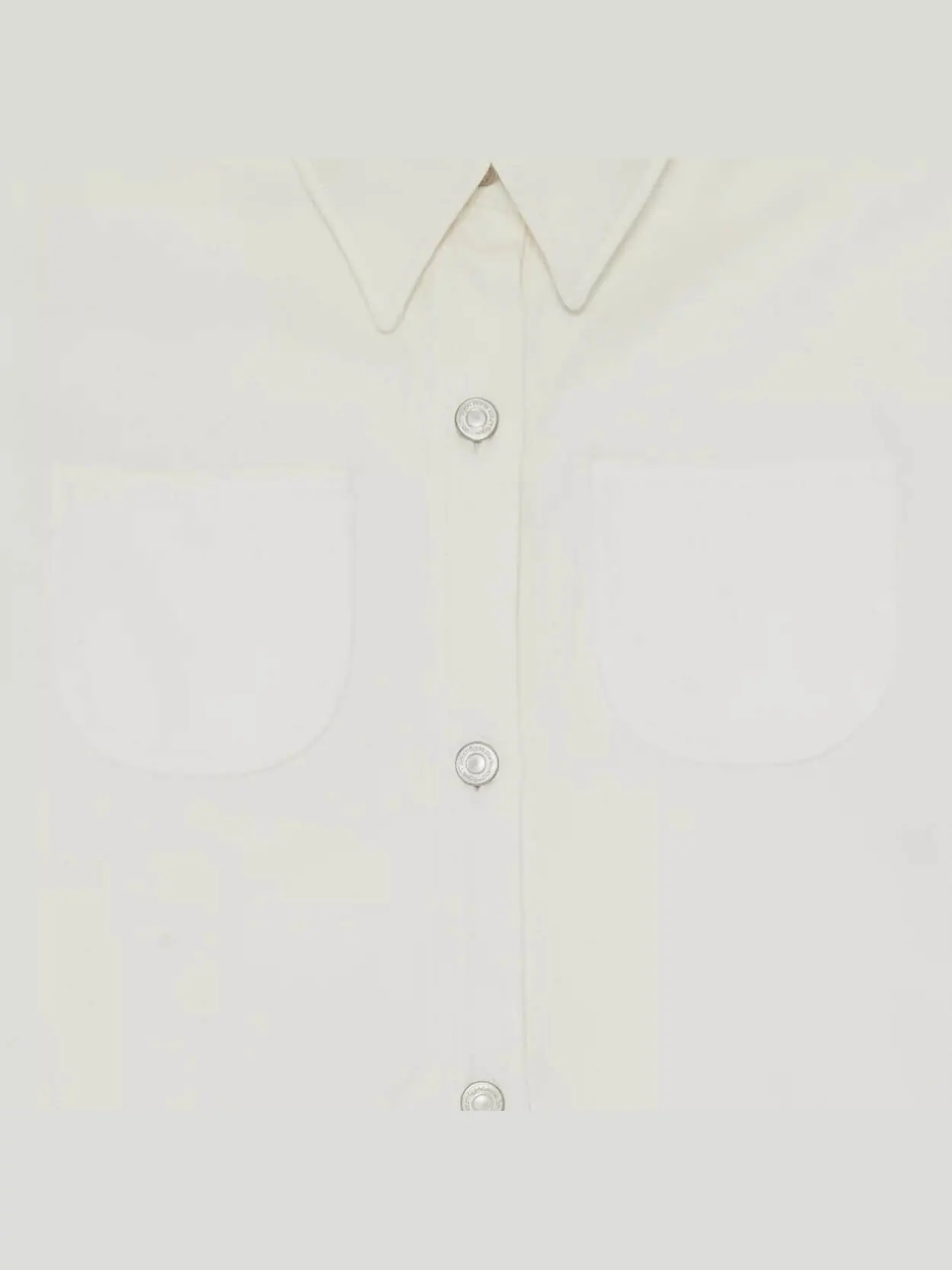 Рубашка Courrèges Mega Size Dry Denim — изображение 3 из 3, белый