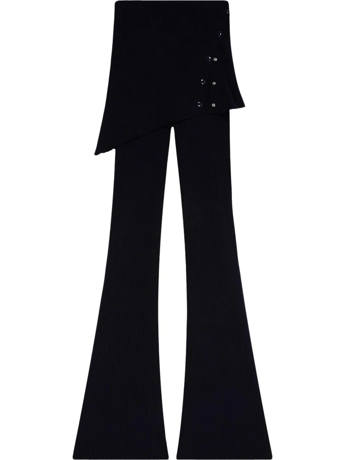 Брюки Courrèges Over-Skirt Rib Knit Pants 'Black'