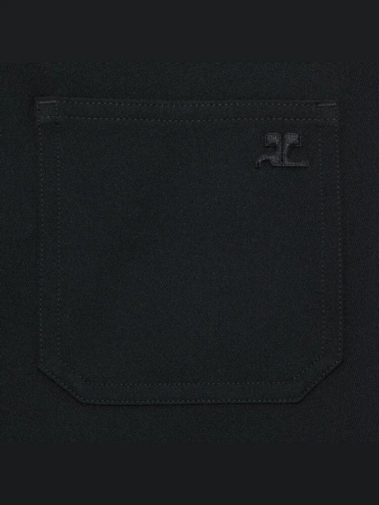 Брюки Courrèges Ellipse Zipped Twill Pants — изображение 3 из 3, черный