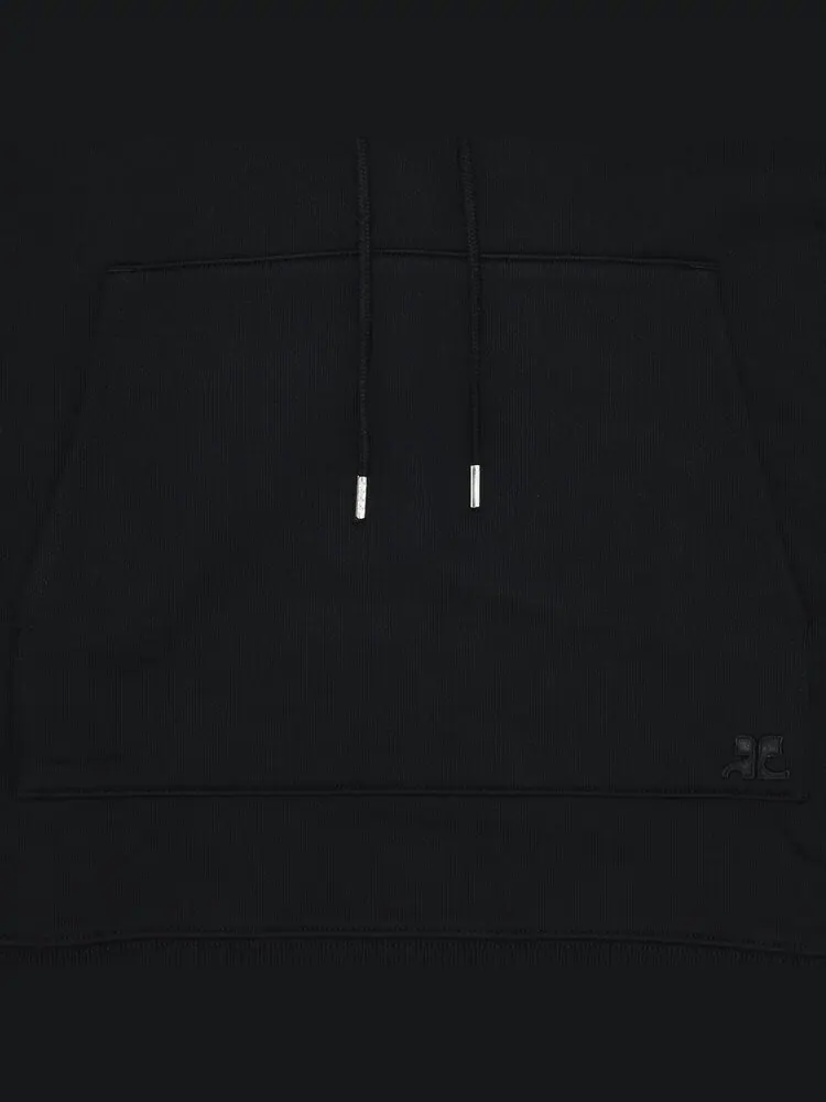 Платье Courrèges Hyperbole Hooded Fleece Dress — изображение 3 из 3, черный