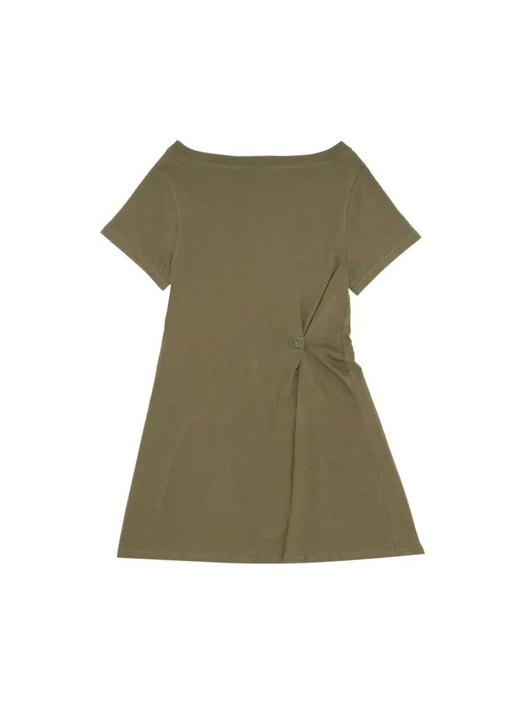 Платье Courrèges Boat Neck Body Mini Dress — изображение 2 из 3, зеленый