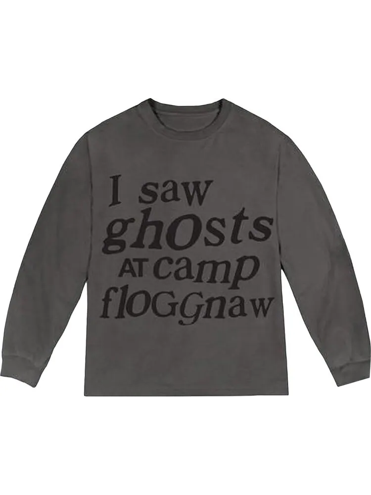 Лонгслив Cactus Plant Flea Market Kids See Ghosts I Saw Ghosts Long-Sleeve Tee 'Core' — серый