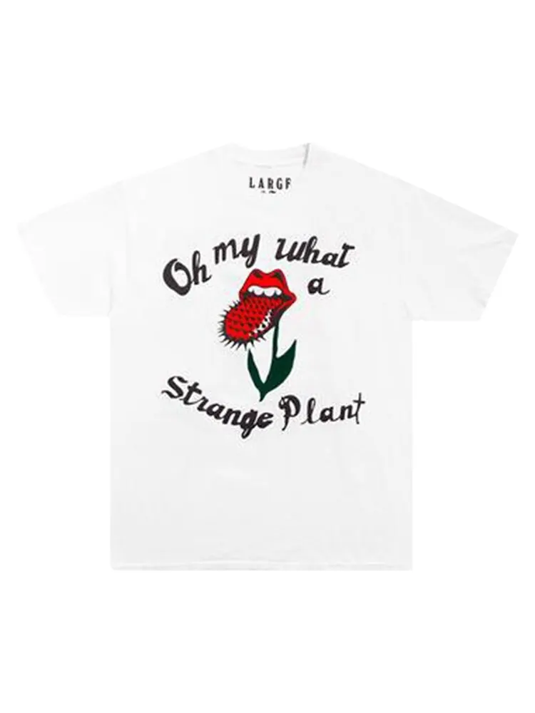 Футболка Cactus Plant Flea Market x Rolling Stones Strange Plant Tee 'White' — белый