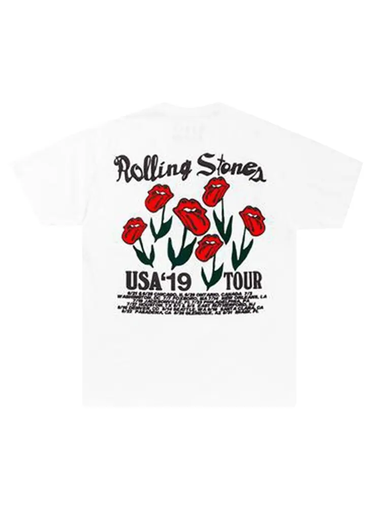 Футболка Cactus Plant Flea Market x Rolling Stones Strange Plant Tee 'White' — изображение 2 из 2, белый