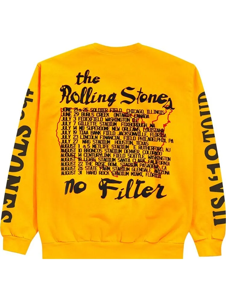 Толстовка Cactus Plant Flea Market Rolling Stones No Filter Tour Sweatshirt 'Gold' — изображение 2 из 2, желтый