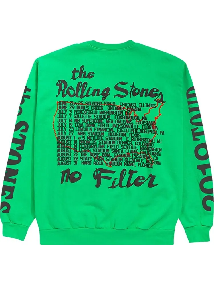 Толстовка Cactus Plant Flea Market Rolling Stones No Filter Tour Sweatshirt 'Green' — изображение 2 из 2, зеленый
