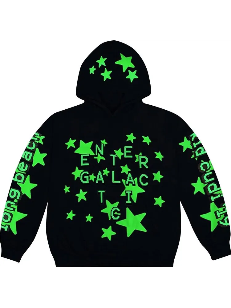 Худи Cactus Plant Flea Market x Kid Cudi Enter Galactic Hoodie 'Blue' — изображение 2 из 2, синий