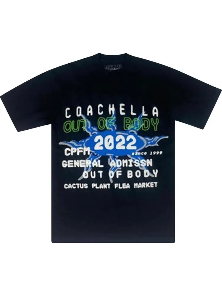 Футболка Cactus Plant Flea Market x Coachella Tee 'Black/Blue'