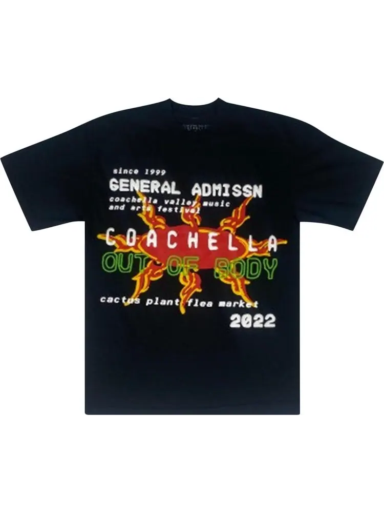Футболка Cactus Plant Flea Market x Coachella Tee 'Black/Red'