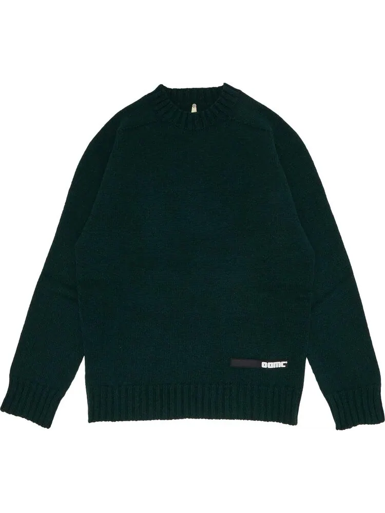 Толстовка OAMC Knitted Nuptse Crewneck 'Kombu' — зеленый