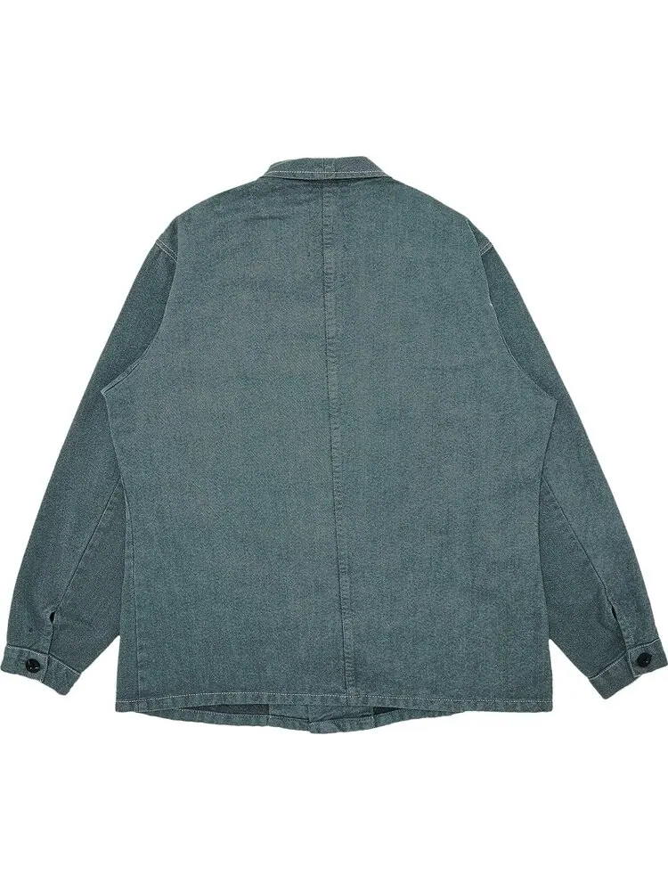 Рубашка OAMC Woven Re Work Work Shirt 'Opal Green' — изображение 2 из 3, зеленый