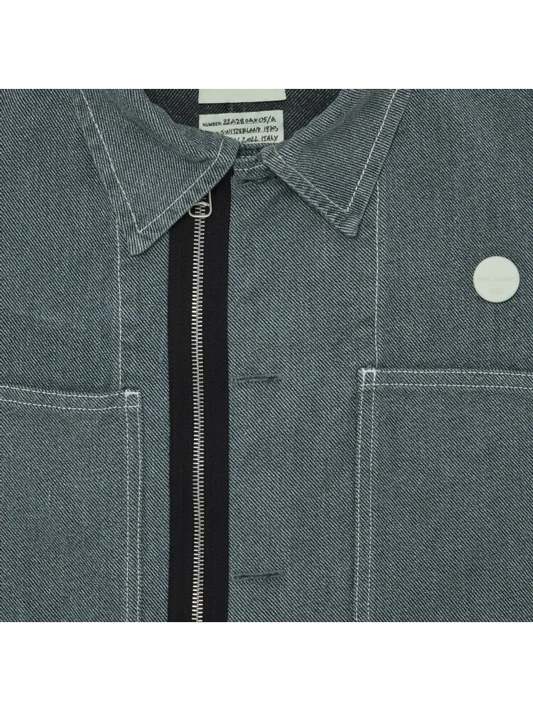 Рубашка OAMC Woven Re Work Work Shirt 'Opal Green' — изображение 3 из 3, зеленый