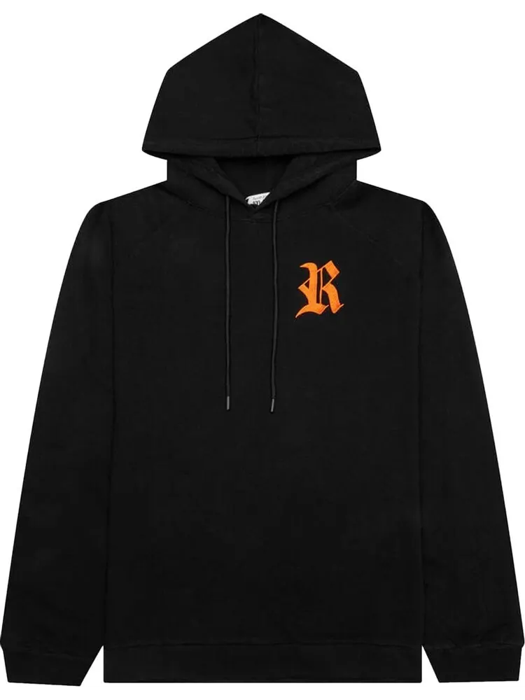 Худи Raf Simons Embroidered R and Patch 'Black/Orange' — изображение 1 из 2, черный