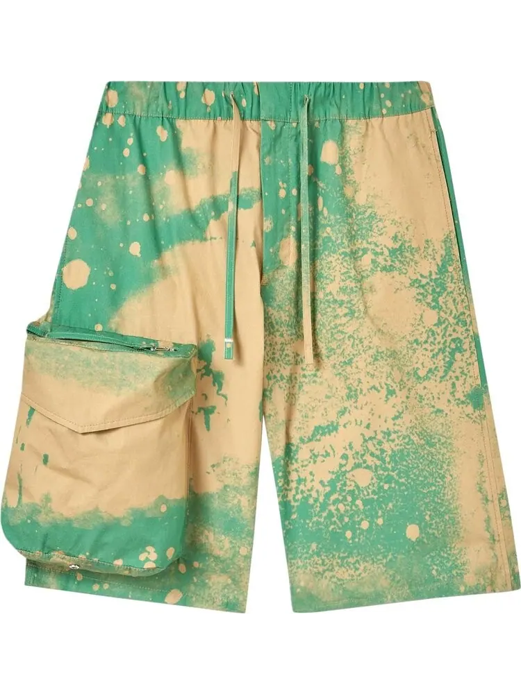 Шорты OAMC Smudge Print Cove Short 'Green' — изображение 1 из 1, зеленый
