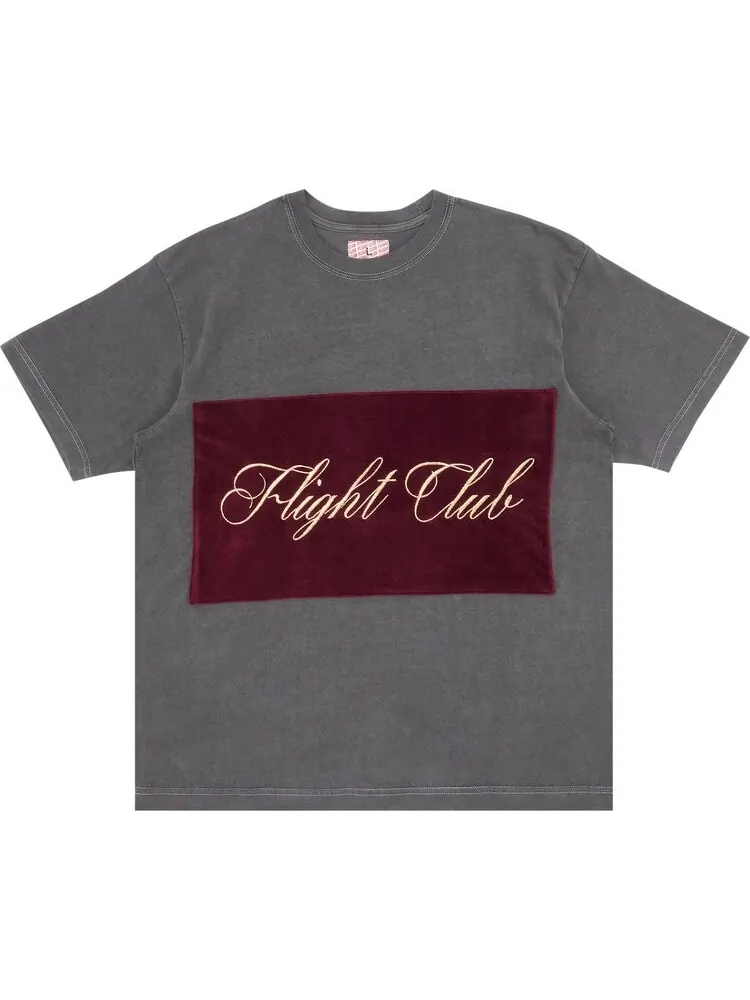 Футболка Flight Club Script 'Washed Black/Velour Burgundy' — изображение 1 из 3, черный