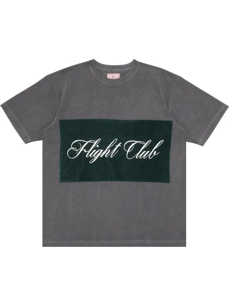 Футболка Flight Club Script 'Washed Black/Velour Green' — изображение 1 из 3, черный