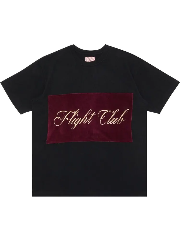 Футболка Flight Club Script 'Black/Velour Burgundy' — изображение 1 из 3, черный