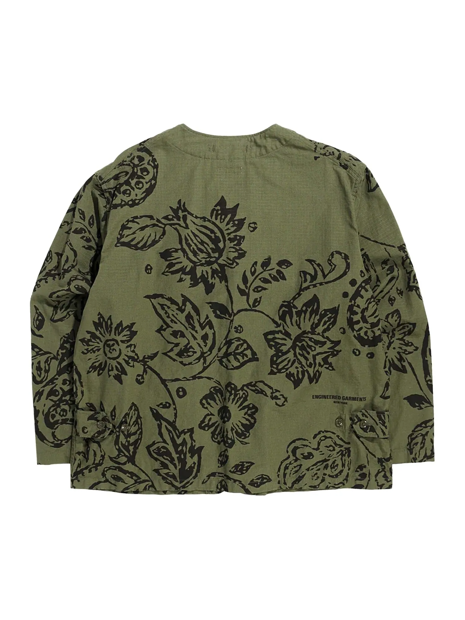 Куртка-кардиган Engineered Garments Оливковый цветочный принт — изображение 2 из 2