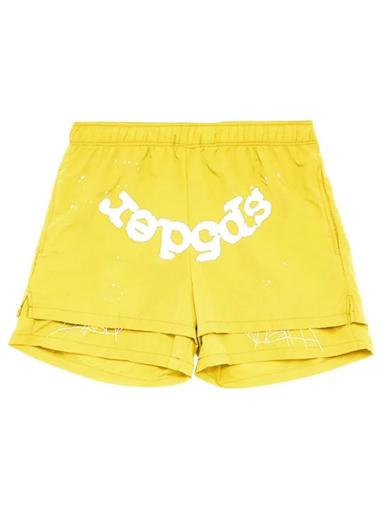 Шорты Sp5der Logo 'Yellow'