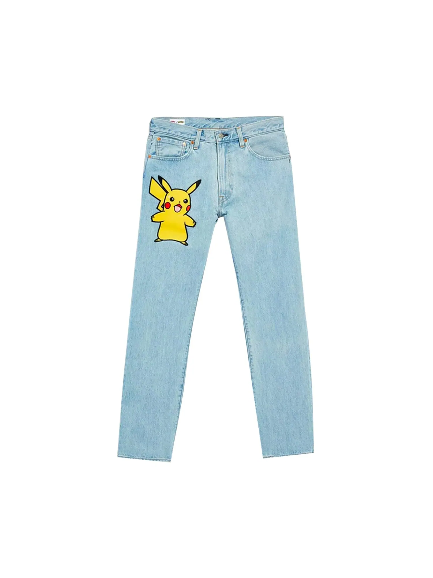 Джинсы Levis x Pokémon 551Z Authentic прямого потертого цвета — изображение 1 из 1, синий
